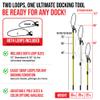 Boat Loop Extendable Yellow Fiberglass Boat Pole with Flexible Std Loop & Quick-Lock System - Selectable Pole Length with Rubber Guard for Docks - Marine Rope Hook & Line Handling Tool view 2
