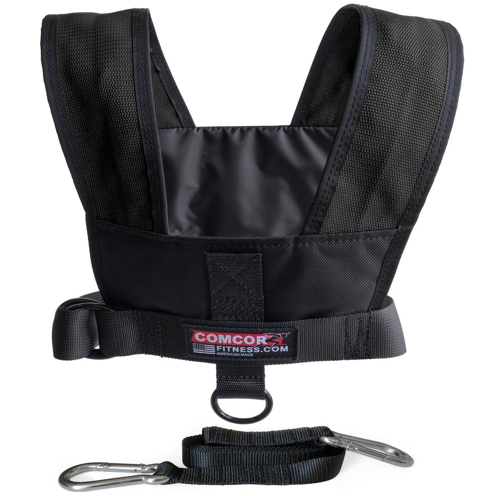 ComCor Max Sled Harness Vest - Made in USA (Black Adult to 50" Chest)