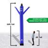LookOurWay Air Dancers Inflatable Tube Man Attachment - 20 Feet Tall Wacky Waving Inflatable Dancing Tube Guy for Business Promotion - Blower Not Included - Blue view 3
