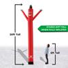 LookOurWay Air Dancers Inflatable Tube Man Attachment - 20 Feet Tall Wacky Waving Inflatable Dancing Tube Guy for Business Promotion - Blower Not Included - Red view 3