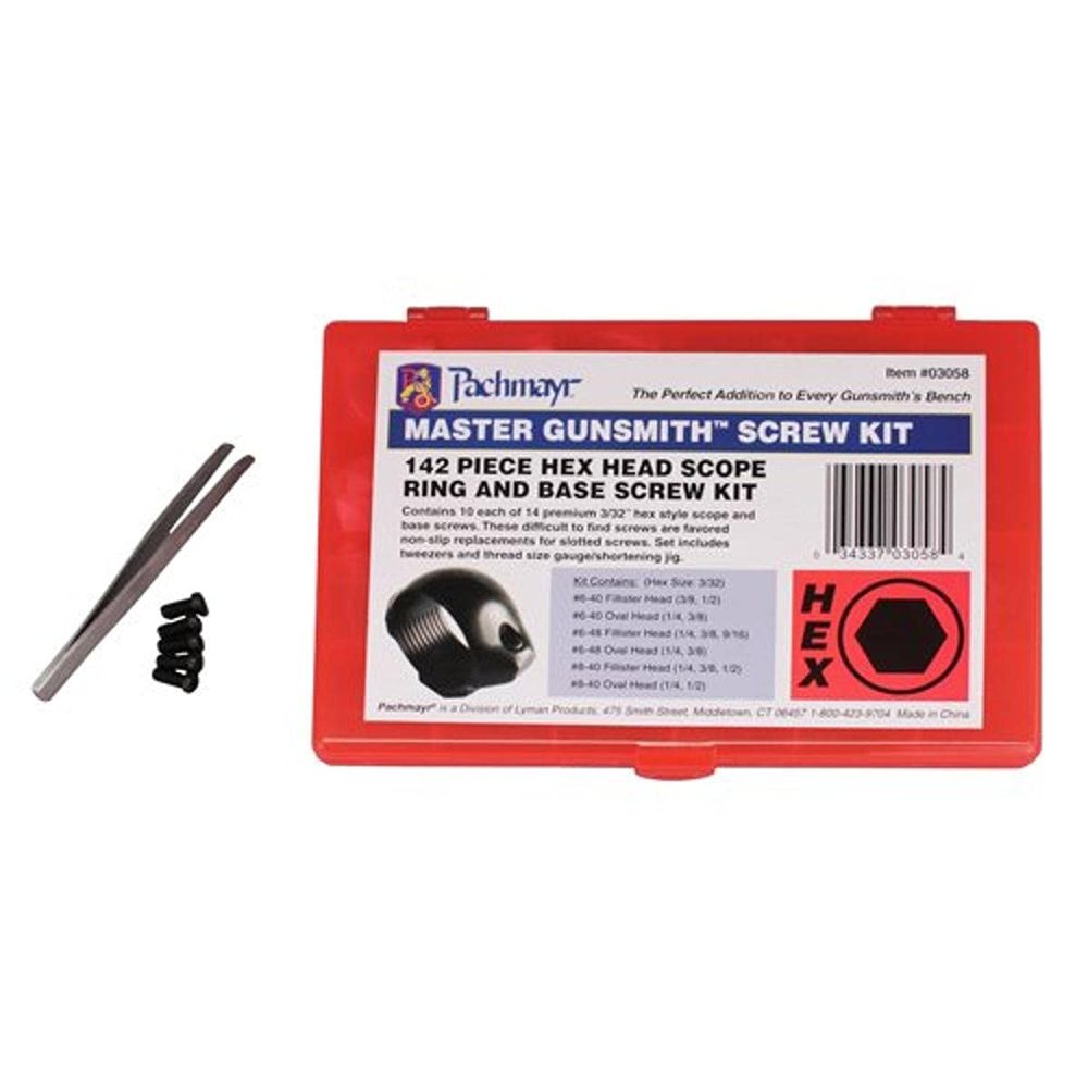 Pachmayr Master Gunsmith Hex Head Ring and Base Screw Kit, 142 Piece