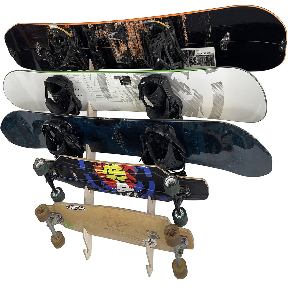 Pro Board Racks Longboard Wall Rack Mount (Holds 5 Board)