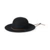 Brixton mens Tiller Wide Brim Felt Fedora Hat Newsie Cap, Black, Medium US view 1