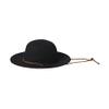 Brixton mens Tiller Wide Brim Felt Fedora Hat Newsie Cap, Black, Medium US view 2