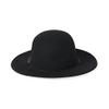 Brixton mens Tiller Wide Brim Felt Fedora Hat Newsie Cap, Black, Medium US view 3