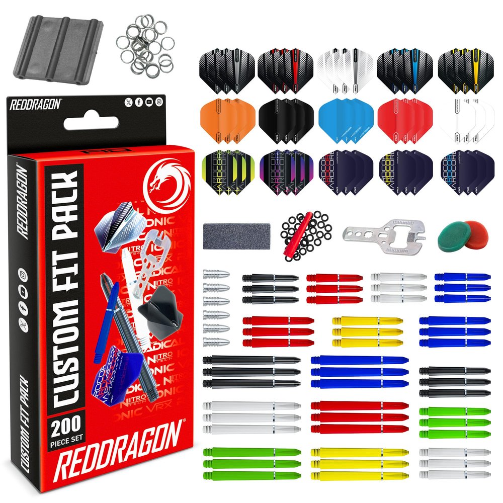 Red Dragon Darts 200 Piece Bumper Darts Accessory Pack