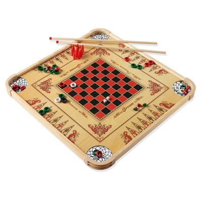 Carrom Board Game Set Large Board Games for Adults & Children Over 85 Board Games for Family Game Night All in One Board Game Set