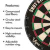 Viper Shot King Regulation Bristle Steel Tip Dartboard Set with Staple-Free Bullseye, High-Grade Compressed Sisal Board with Rotating Number Ring, Includes 6 Darts view 3