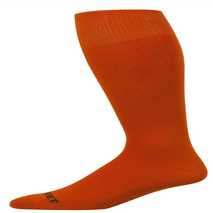 Pro Feet Polyester Multi-Sport Tube Socks, Orange, Small