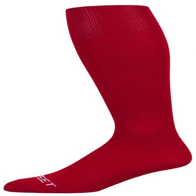 Pro Feet Polyester Multi-Sport Tube Socks, Scarlet, Small