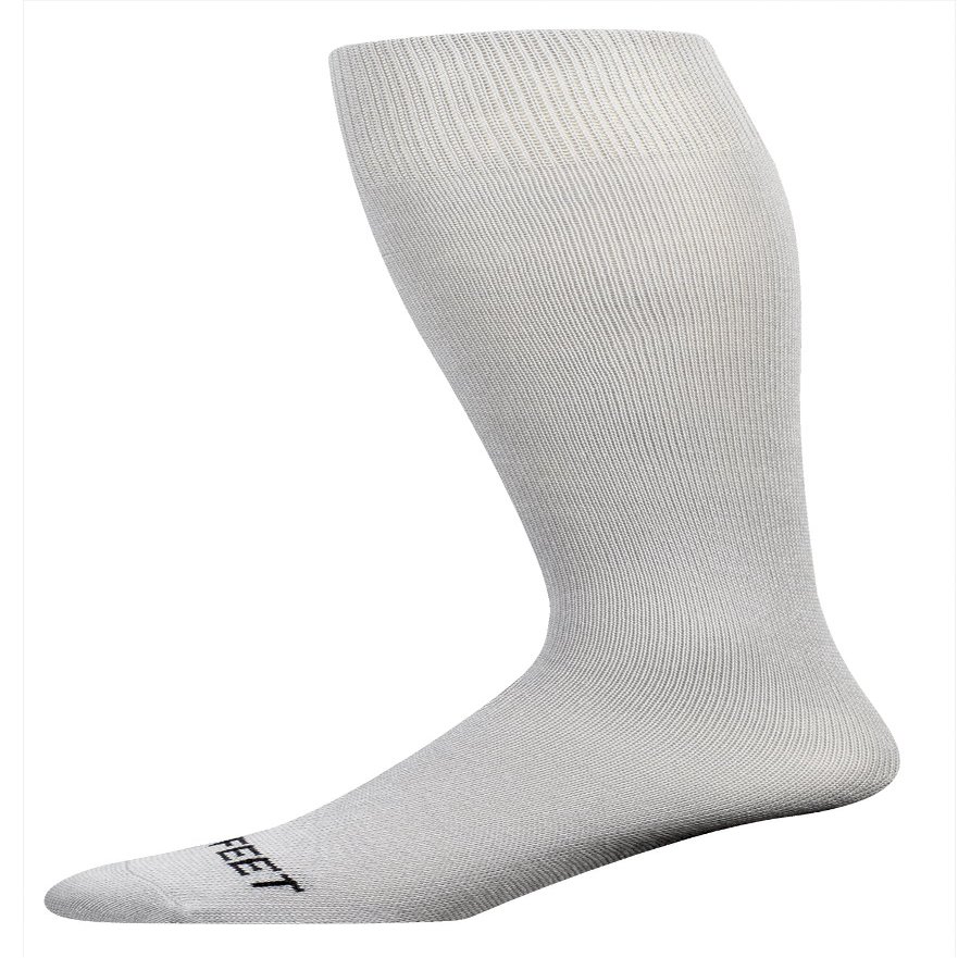 Pro Feet Polyester Multi-Sport Tube Socks, Grey, Medium