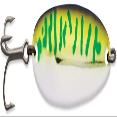 LUHR-Jensen Krocodile Spoon, Casting and Trolling Fishing Lure for Salmon, Trout and Steelhead, 100 (3-5/16") Chrome/Green Mackerel
