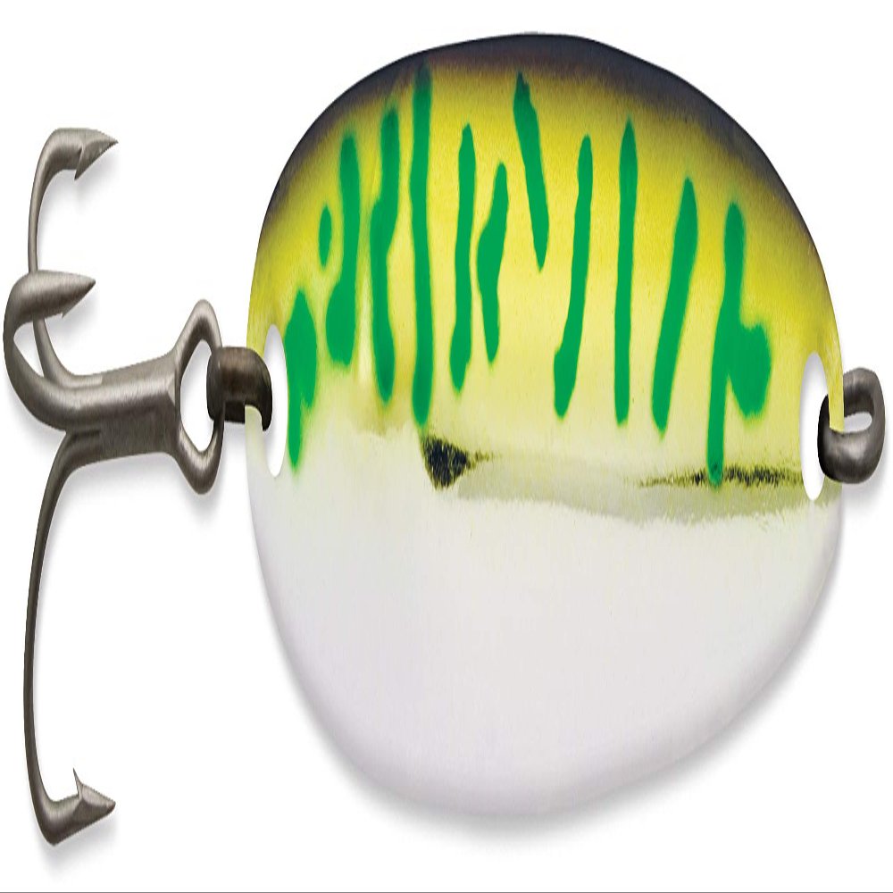 LUHR-Jensen Krocodile Spoon, Casting and Trolling Fishing Lure for Salmon, Trout and Steelhead, 100 (3-5/16") Chrome/Green Mackerel