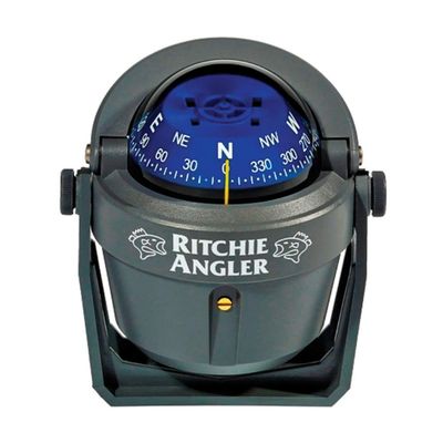 Ritchie Navigation RA-91 Angler Compass - Bracket Mount, Gray with Blue Dial, 2-3/4"