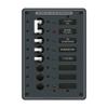 Blue Sea Systems 8027 Traditional Metal Panel, AC Main + 6 Positions, 5-1/4 W x 7-1/2 H view 2