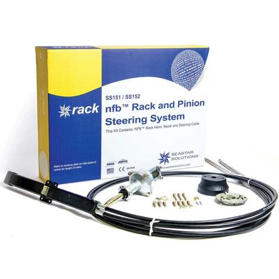 Dometic SeaStar NFB (No Feedback) Pro Rack Steering Kit with Dual Cables, SS15216, 16ft.