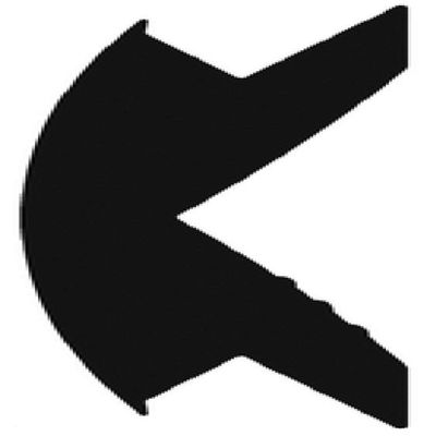 Taco Metal Vinyl Insert BK 5/8x5/16 50',Black -V12-0342BKA50-