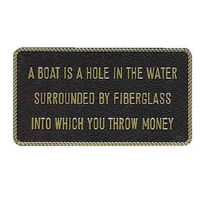 BERNARD ENGRAVING Fun Plaque A Boat is