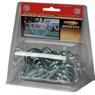 CE Smith - 16661A Class II Rating Safety Chain Set - S-Hook Chains for Boat Towing Safety - 3500 lbs