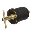 Attwood 11587-4 T-Handle Drain Plug, for 1-Inch-Diameter Drains, Locks in Place, Brass-Plated Handle view 1