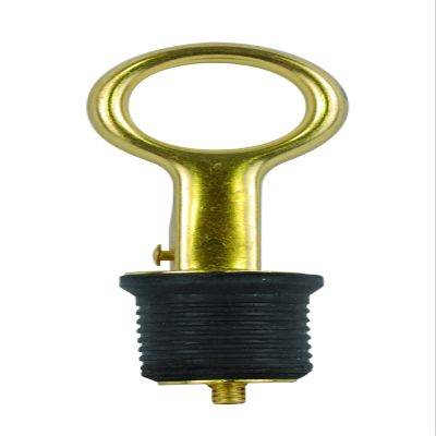 Attwood 11586-4 Brass Plated Snap-Handle 1-inch Drain Plug