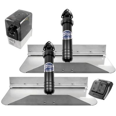 Bennett Marine Bennett 189E Hydraulic Trim Tab Set with Euro-Style Control - 18" x 9"