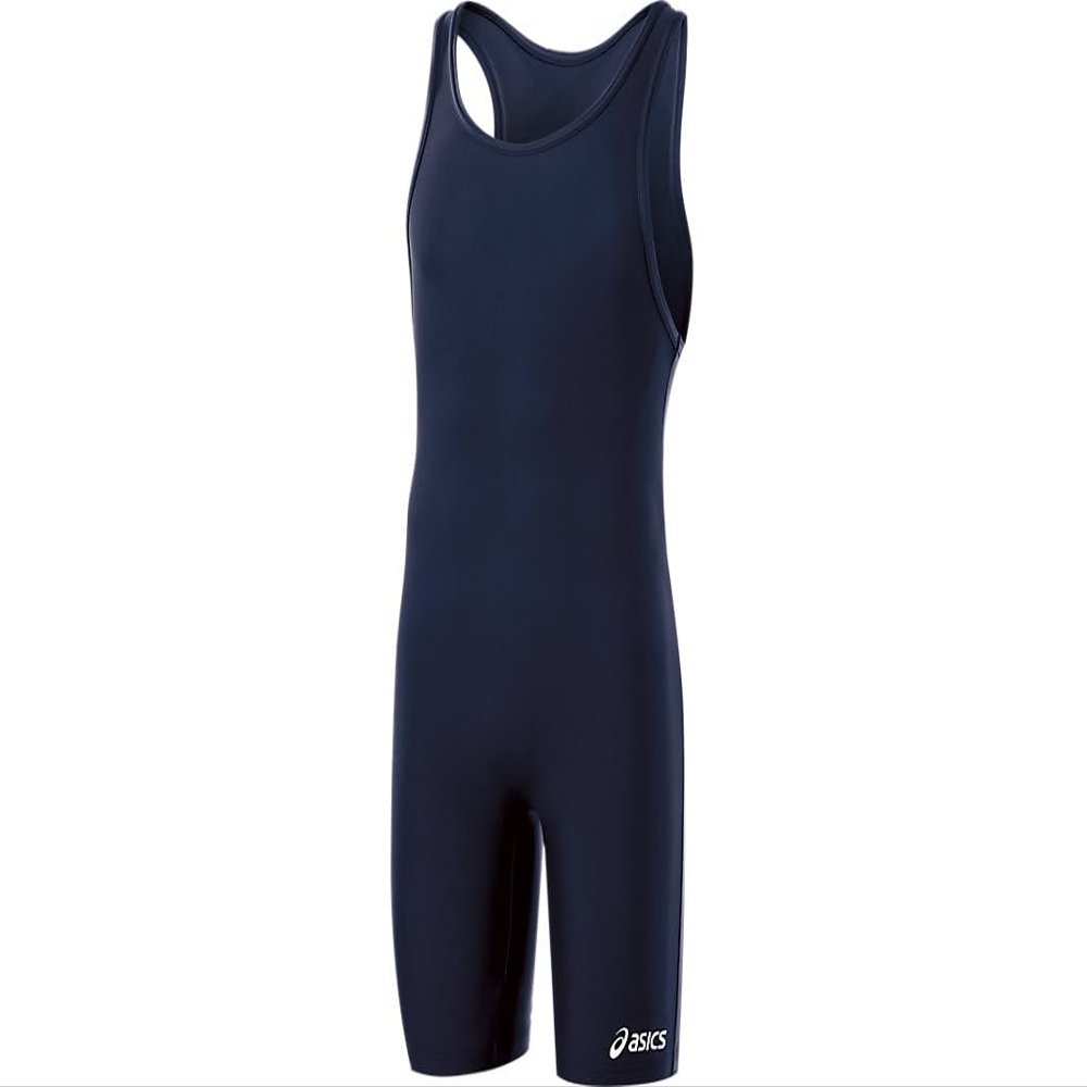 ASICS Men's Solid Modified Singlet, Navy, X-Large
