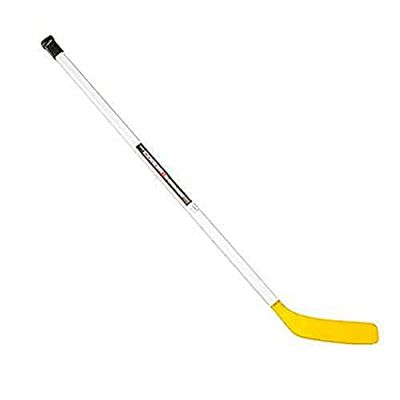 Cosom Junior Plastic Hockey Stick for Floor Hockey and Street Hockey for Kids, Youth Hockey Training Equipment, High School Physical Education Equipment, Plastic 43" Stick, Standard Shaft, Yellow