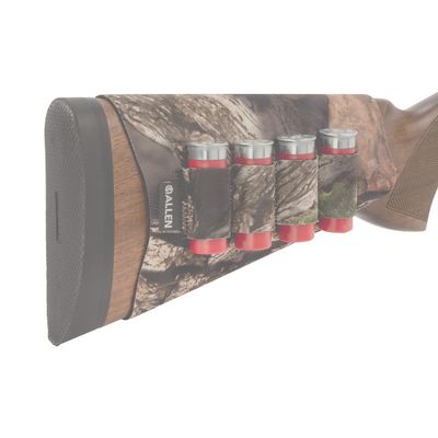 Allen Company Neoprene Shotgun Shell Buttstock Holder - Shooting Accessories - Holds Four Shells - Mossy Oak Break-Up Country
