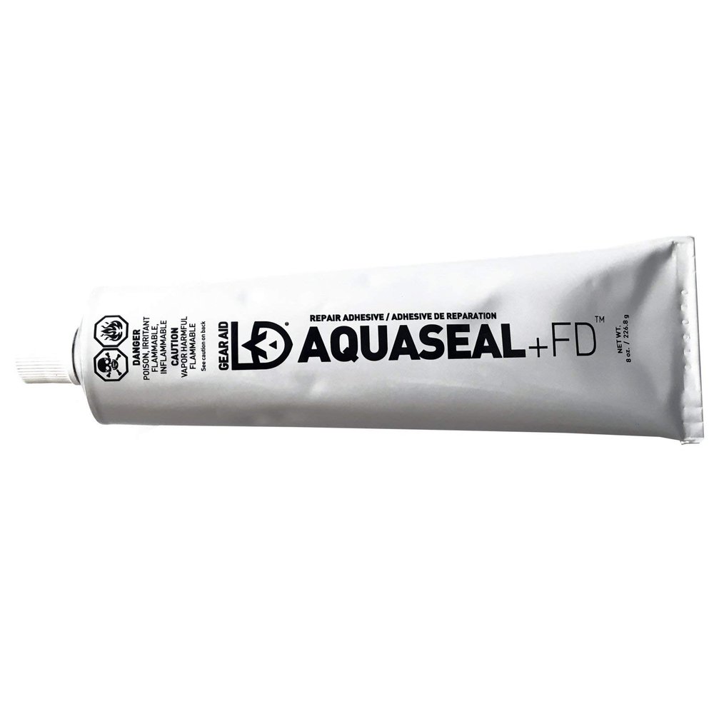 GEAR AID Aquaseal FD Flexible Durable Repair Adhesive for Fixing Tears and Holes in Waders, Wetsuits, PVC Inflatables, Vinyl and Outdoor Gear, Dries Clear, 8 oz