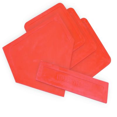 Champion Sports Throwdown Base Set  5 Rubber Baseball/Softball Base, One Size  Orange