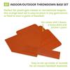 Champion Sports Throwdown Base Set  5 Rubber Baseball/Softball Base, One Size  Orange view 2