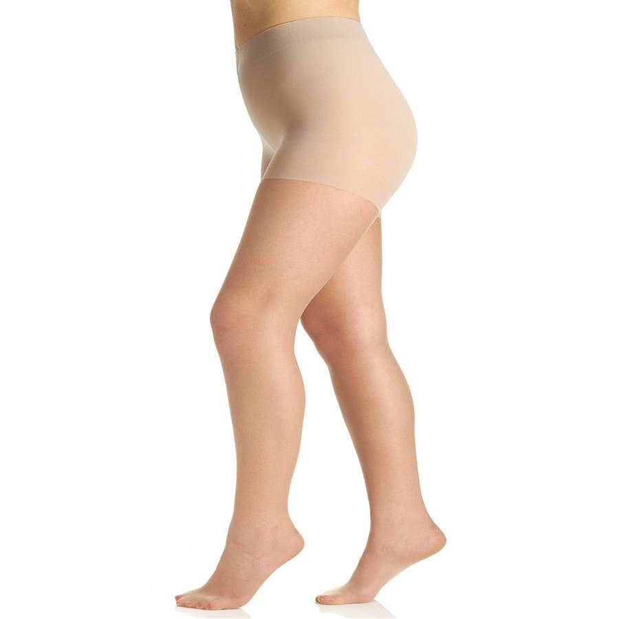 Berkshire womens Silky Extra Wear Sheer Control Top - Sandalfoot 4527 Pantyhose, Nude, 2 US