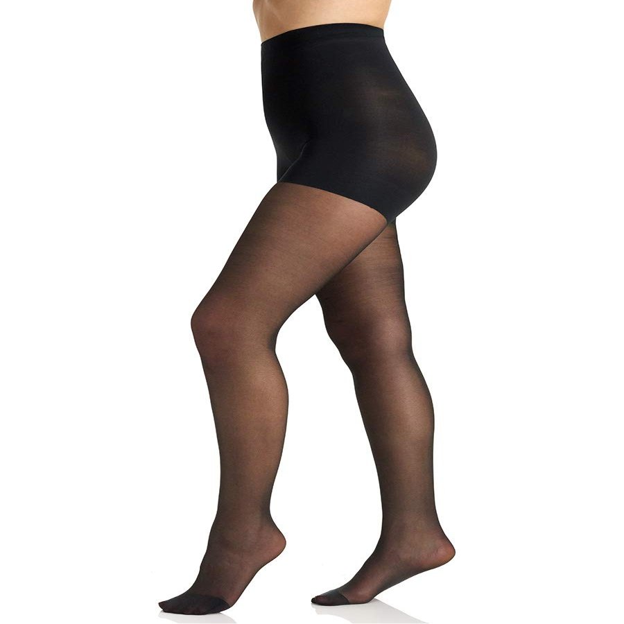 Berkshire In Control Silky Sheer Leg Pantyhose 4757, Fantasy Black, 43832