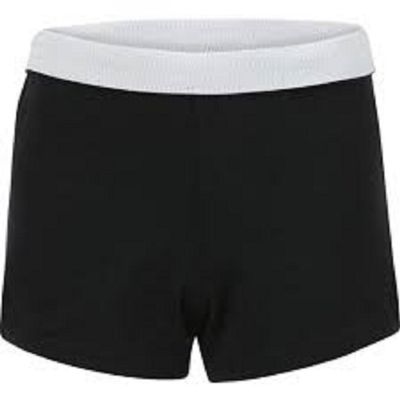 Soffe Girls' Authentic Cheer Short, Black, Small (1-Pack)