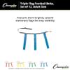 Champion Sports Quick Release Triple Flag Football Set  Small White Belt  25"31"  Blue Flags view 3