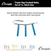 Champion Sports Quick Release Triple Flag Football Set  Small White Belt  25"31"  Blue Flags view 4