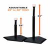 Markwort Batting Tee with Black Home Plate  Adjustable 2236 in, Heavy-Duty view 3