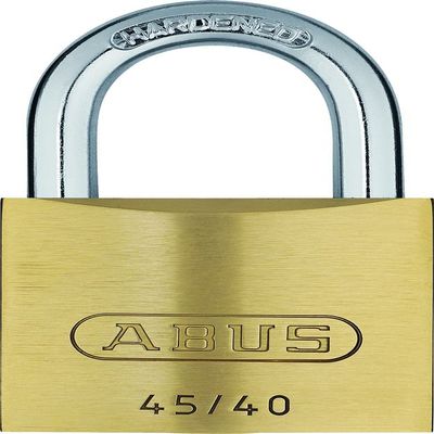 ABUS 45/40 Brass Padlock - Precision Pin Cylinder with Mushroom Head Pins - 05098 - ABUS Security Level 4 - Brass