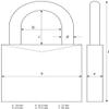 ABUS 45/40 Brass Padlock - Precision Pin Cylinder with Mushroom Head Pins - 05098 - ABUS Security Level 4 - Brass view 4