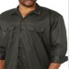 Dickies Men's Long Sleeve Work Shirt, Olive Green, X-Large view 3