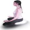 Crescent Heart Meditation Cushion - Buckwheat Solid Cover view 2