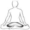 Crescent Heart Meditation Cushion - Buckwheat Solid Cover view 4