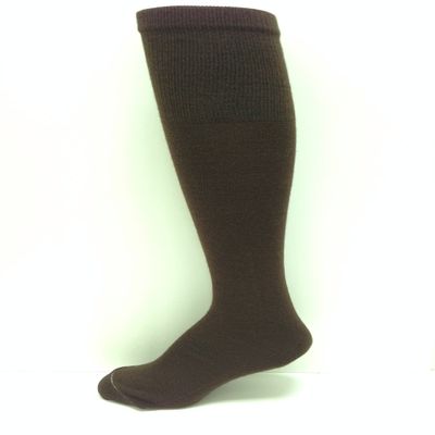 Midweight Solid-Color Tube-sock, Dark Brown, Medium