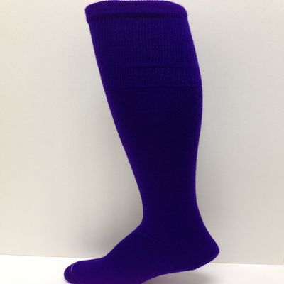 Trenway Textiles Midweight Solid-Color Tube-sock, Purple, Medium