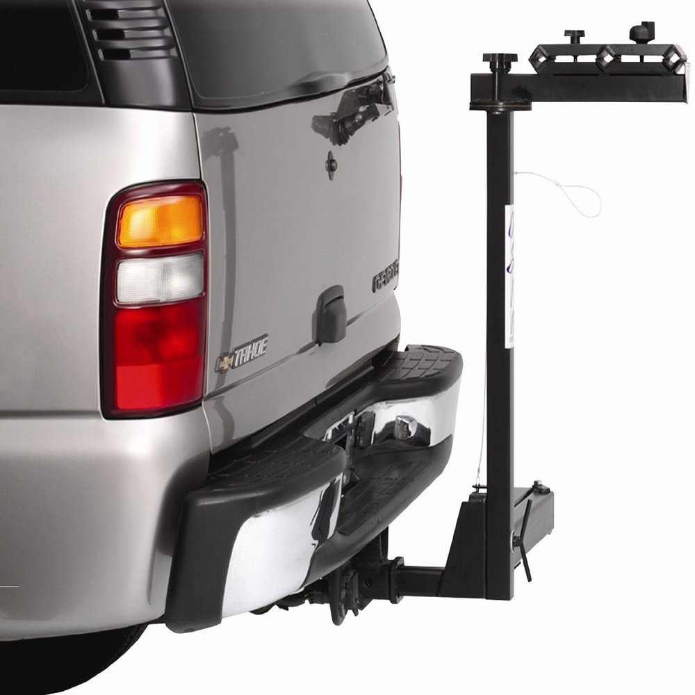 Surco DBR400 Swing Away 4-Bike Rack with Integrated Lock for 2" Receiver Hitches; Black Finish