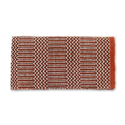Mayatex Rust and Black Double Weave 32x64 Acrylic Blend Saddle Blanket Rust/Black