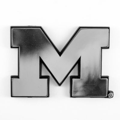 FANMATS 60355 Michigan Wolverines Molded Chrome Plastic Emblem