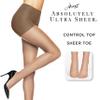 Hanes Absolutely Ultra Sheer Women's Pantyhose, Control Top, Sheer Toe, Barely Black, Size E (Pack of 1) view 4