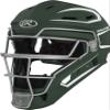 Rawlings | VELO 2.0 Catcher's Helmet | Baseball | Junior (6 1/2" - 7") | Dark Green/White view 1